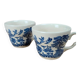 Lot de 2 tasses anglaises décor bleu style Willow