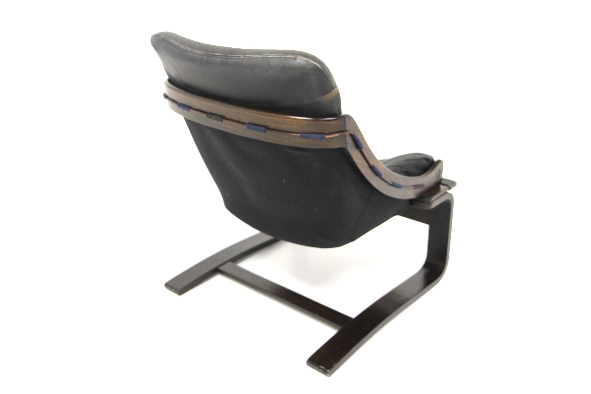 Scandinavian leather armchair Sweden 1960