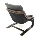 Scandinavian leather armchair Sweden 1960
