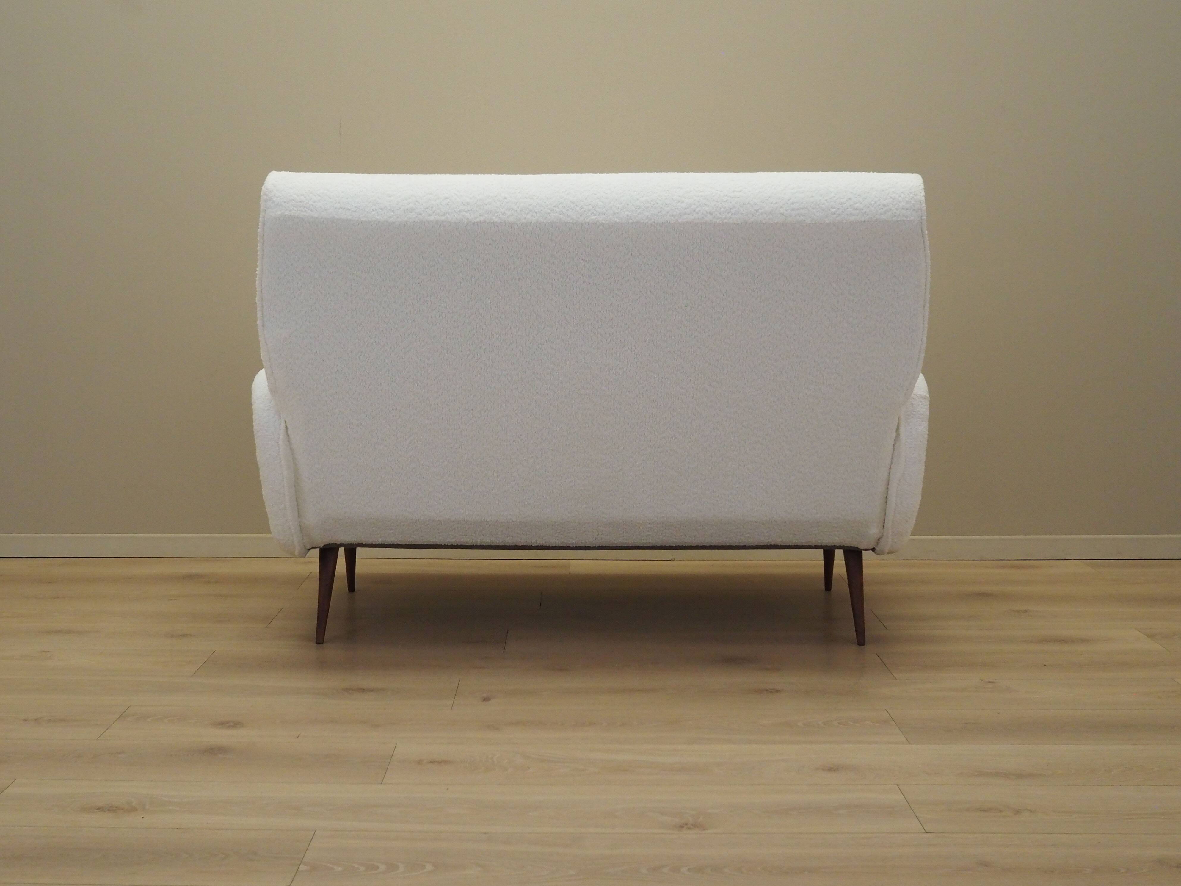White sofa, Italian design, 1970s, production: Italy