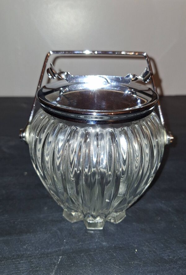 Pot à biscuits/ sucrier avec couvercle à pince