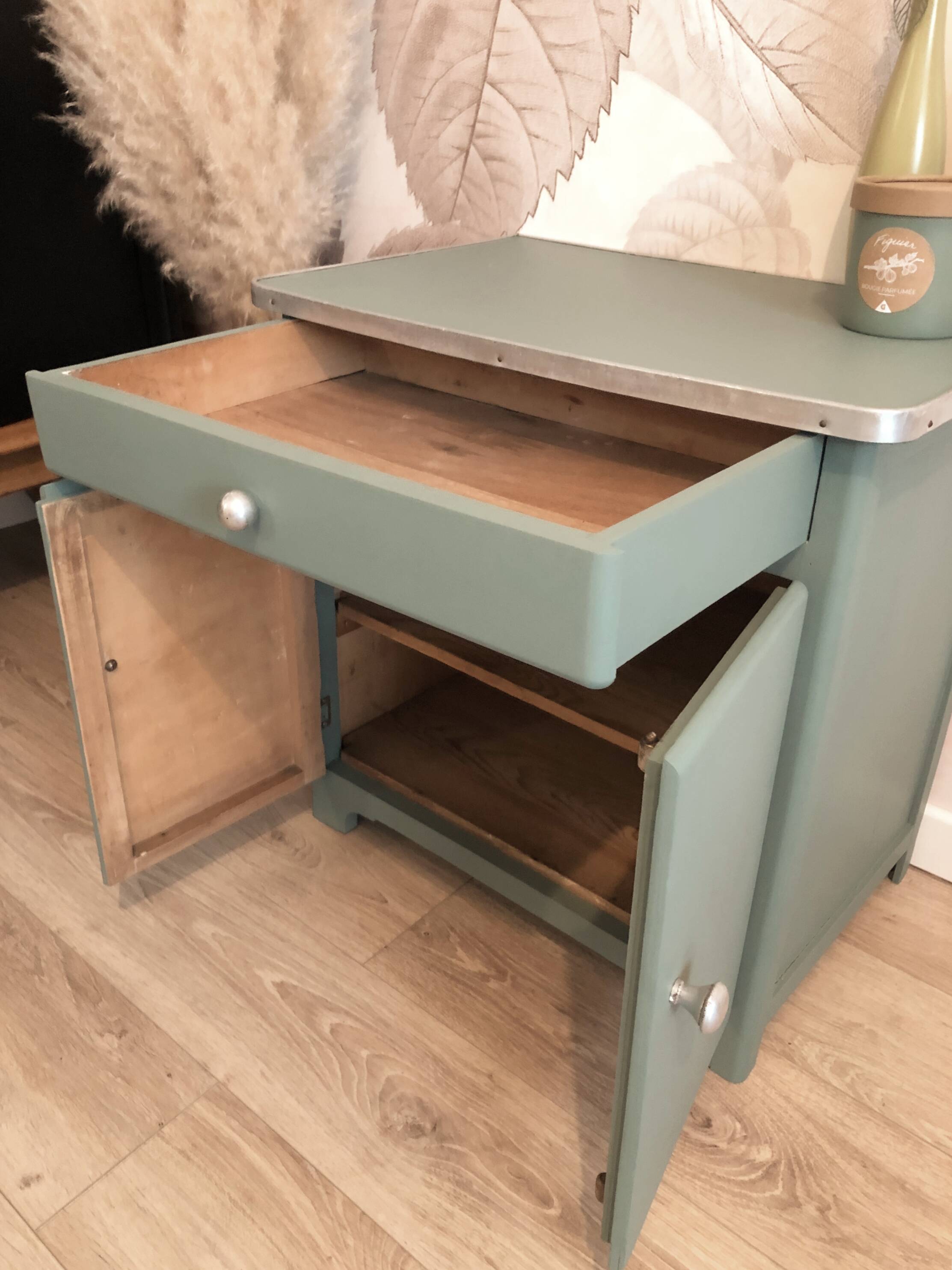70s storage unit, Celadon Green