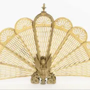 Brass fire screen