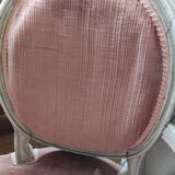 Pair of Louis XVI style medallion armchairs