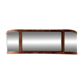 Art Deco-style wall-mounted display cabinet with floral engraving