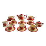 Lunéville porcelain coffee/tea service - "Poppy" collection