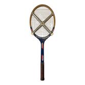 Old tennis racket intersport wood + vintage metal protection