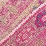 3x10 Rug For Hallway Pink Blue Vintage Runner Rug, 85x318Cm