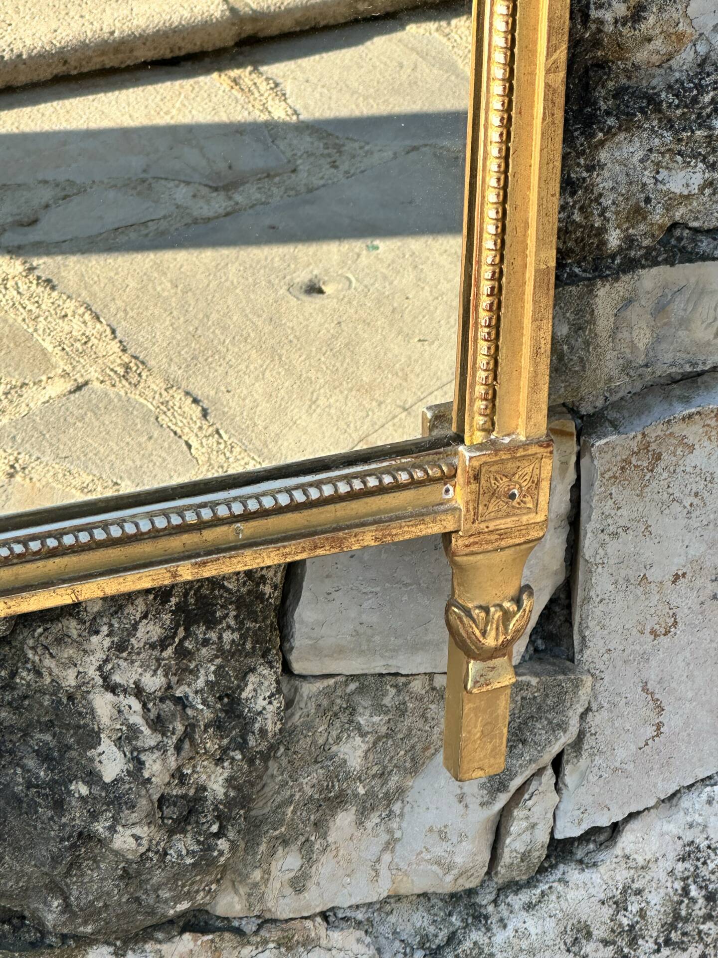 Trumeau mirror "To the Birds" in Louis XVI style, 19th century.
