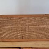 Rattan stand shelf and canning 50s