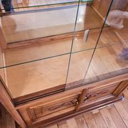 Art Deco walnut glass display case 1930-1940