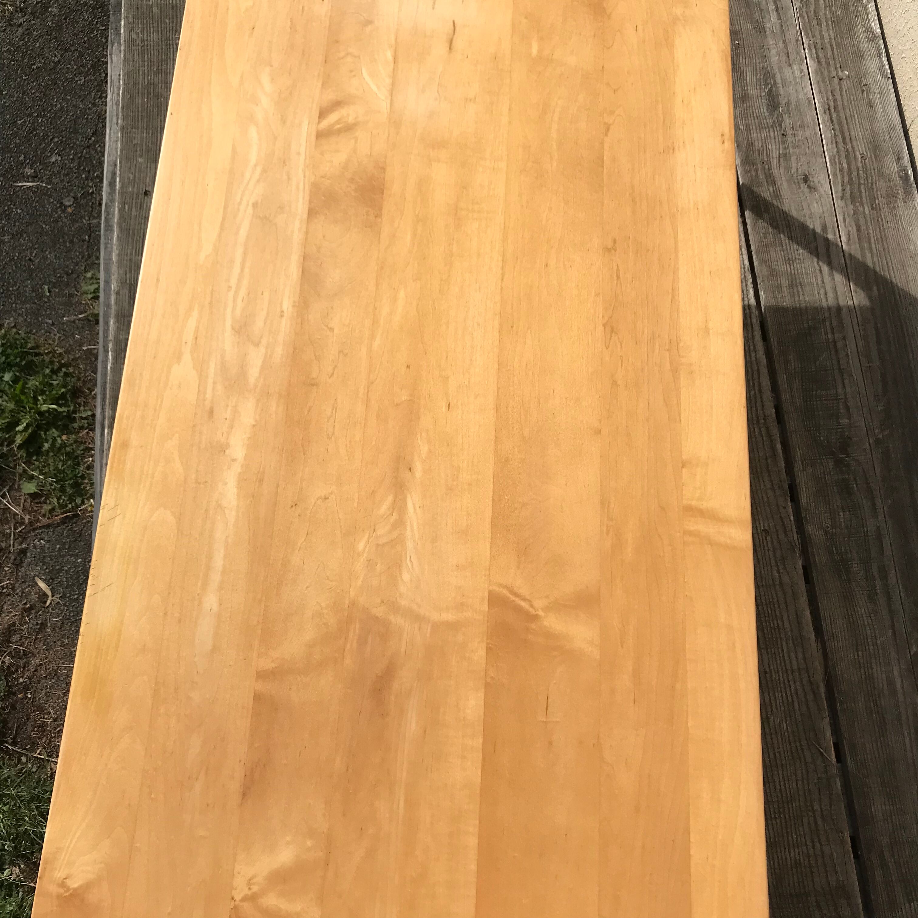 Vintage coffee table 1970 in solid maple