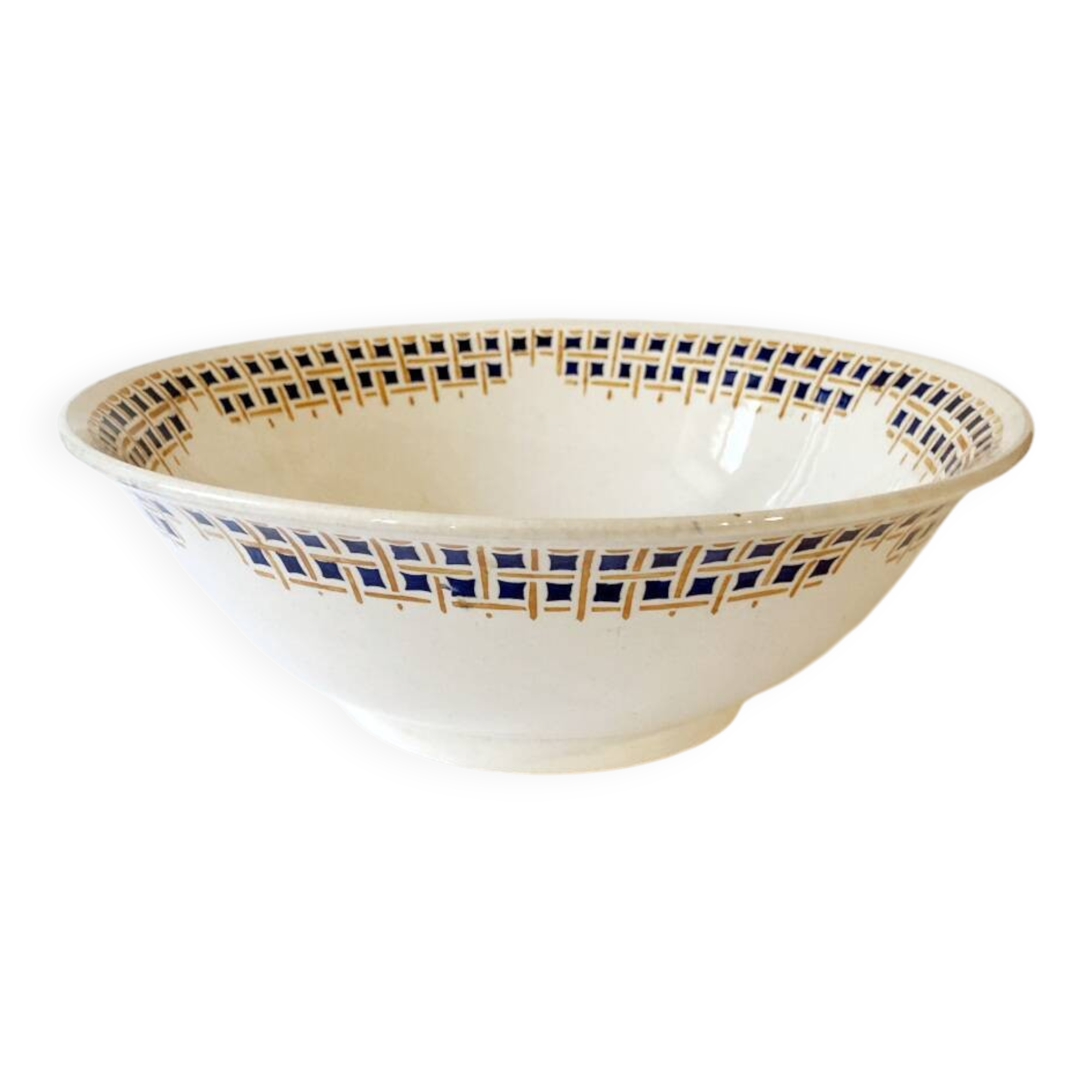 Large round dish/salad bowl from Faïencerie Nouvelle de Givors, "Maryse" model