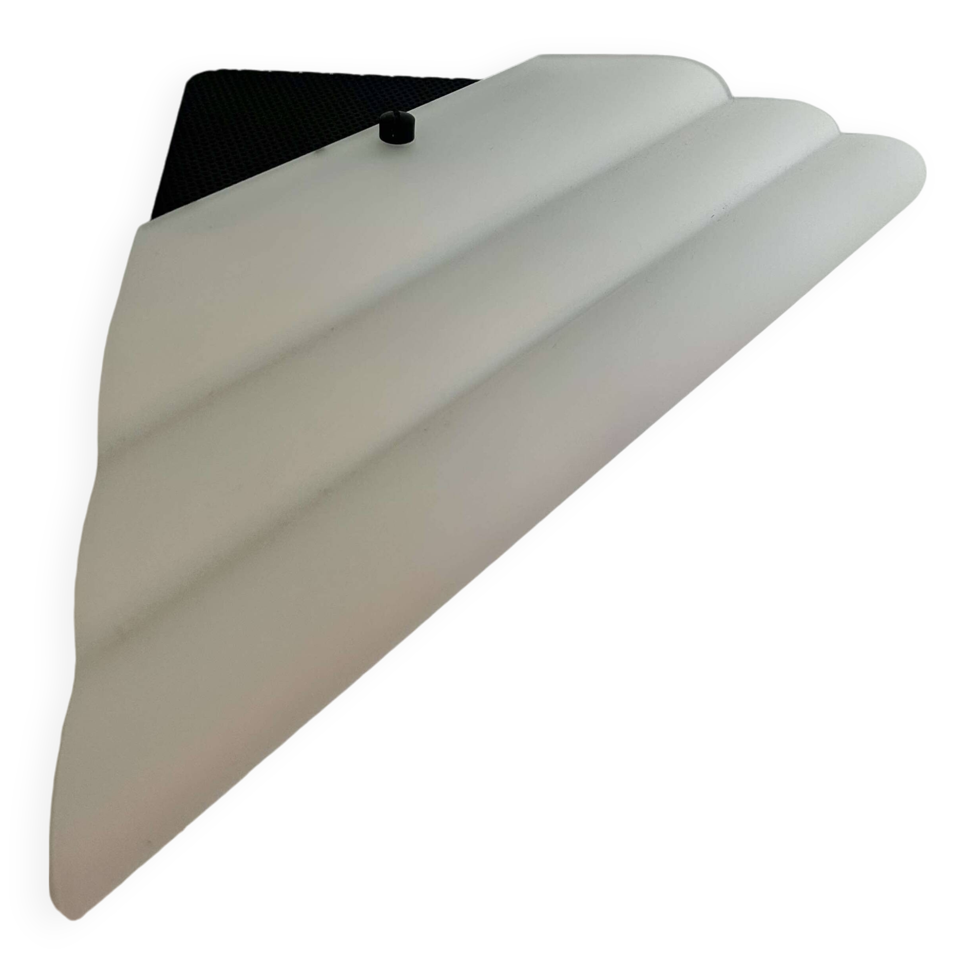 Vintage Murano opal glass corner wall lamp, by Vetri Italy 1970