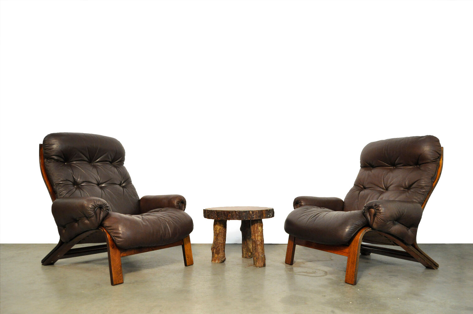 Sturdy lounge chairs by Oddvin Rykken for Rybo, Norway 1970s