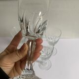 6 crystal wine glasses