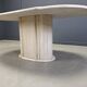 Vintage oval travertine dining table, 1970s