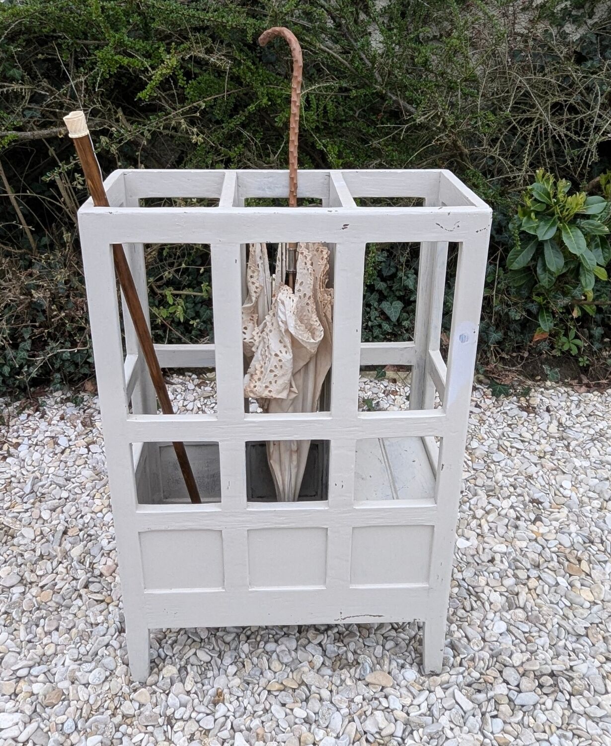 Wooden umbrella stand/baton Bistro Patina 1900 Shabby Gustavian