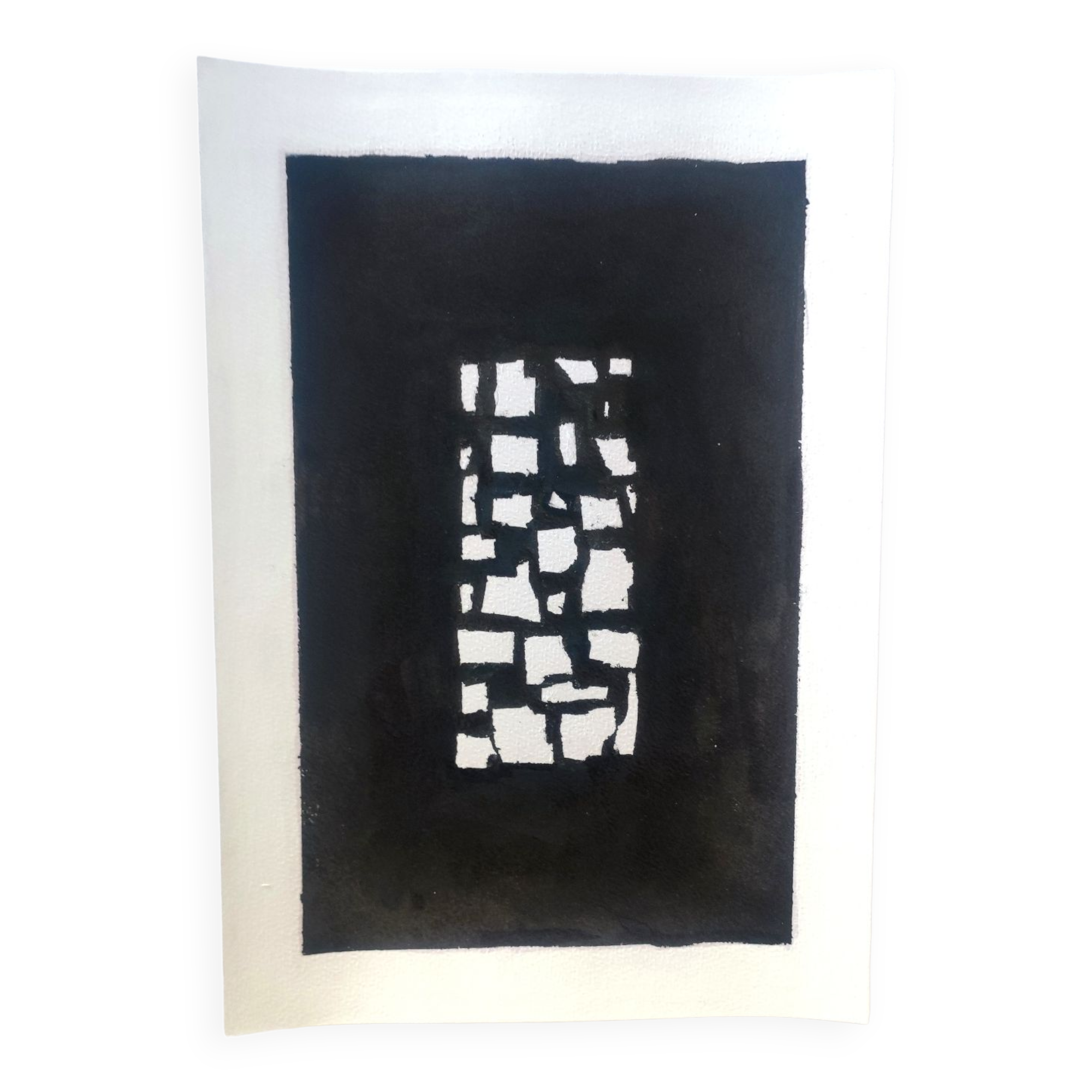 Black abstract painting