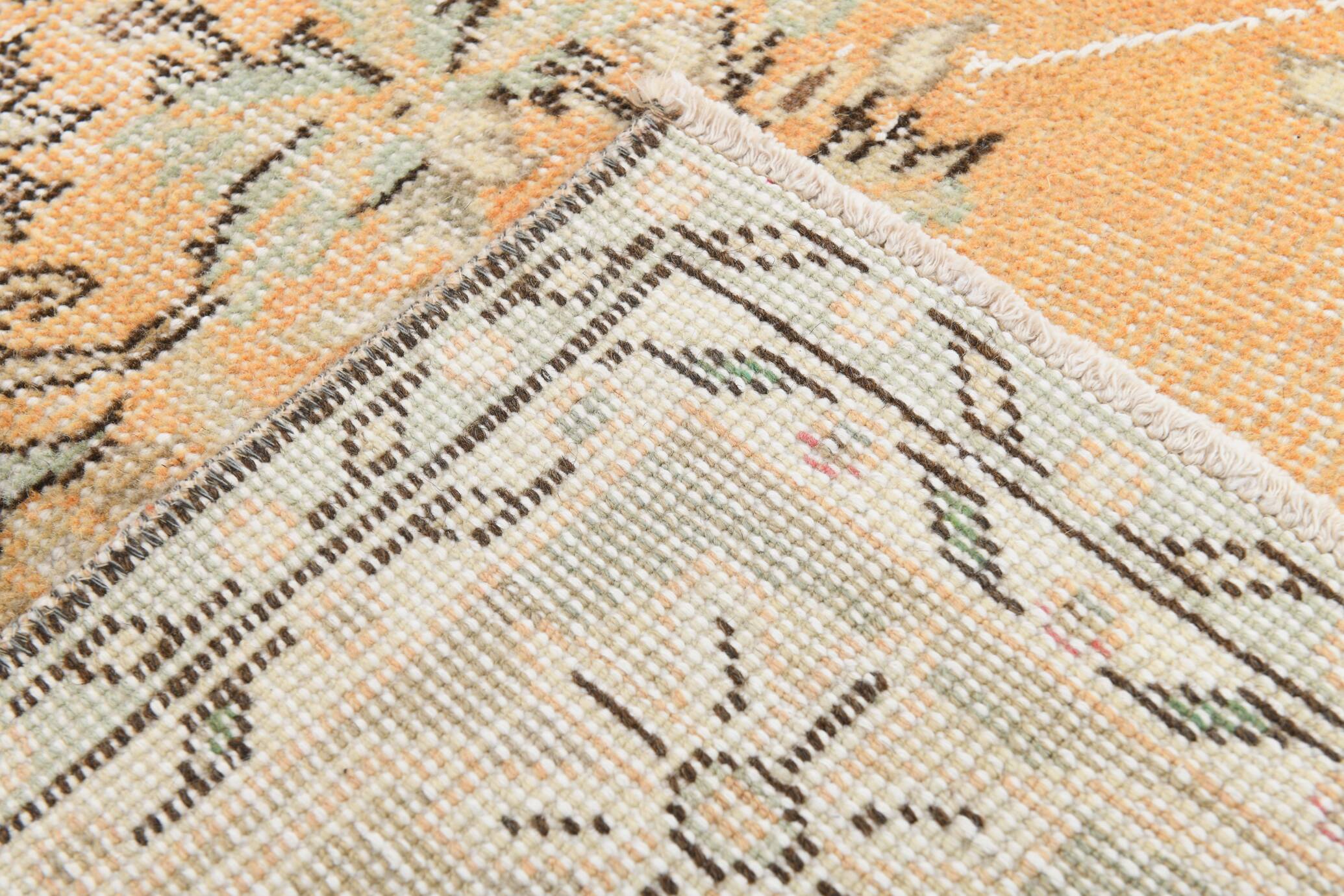 Mustard Yellow Decorative Classic Persian Vintage Rug, 180x299 Cm