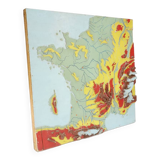 Embossed school map