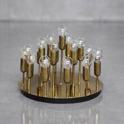 Vintage Atomic Mid-Century German Modern Brass Ceiling Lamp or Wall Sconce