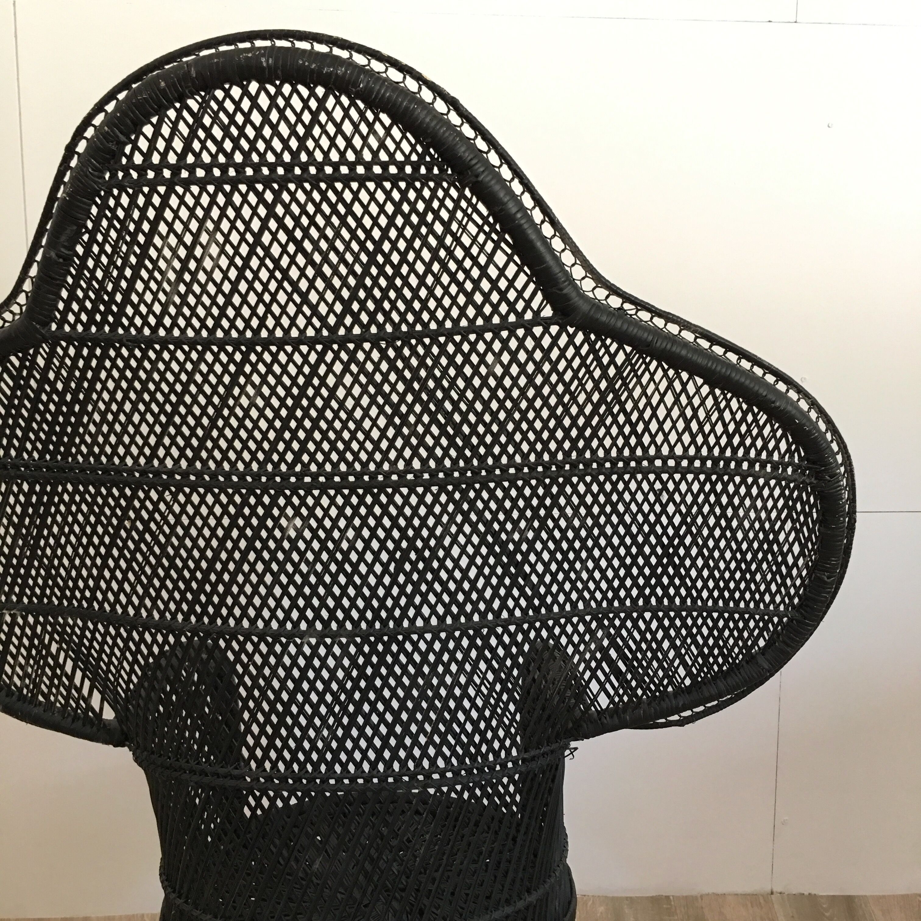 Emmanuelle black Wicker Chair