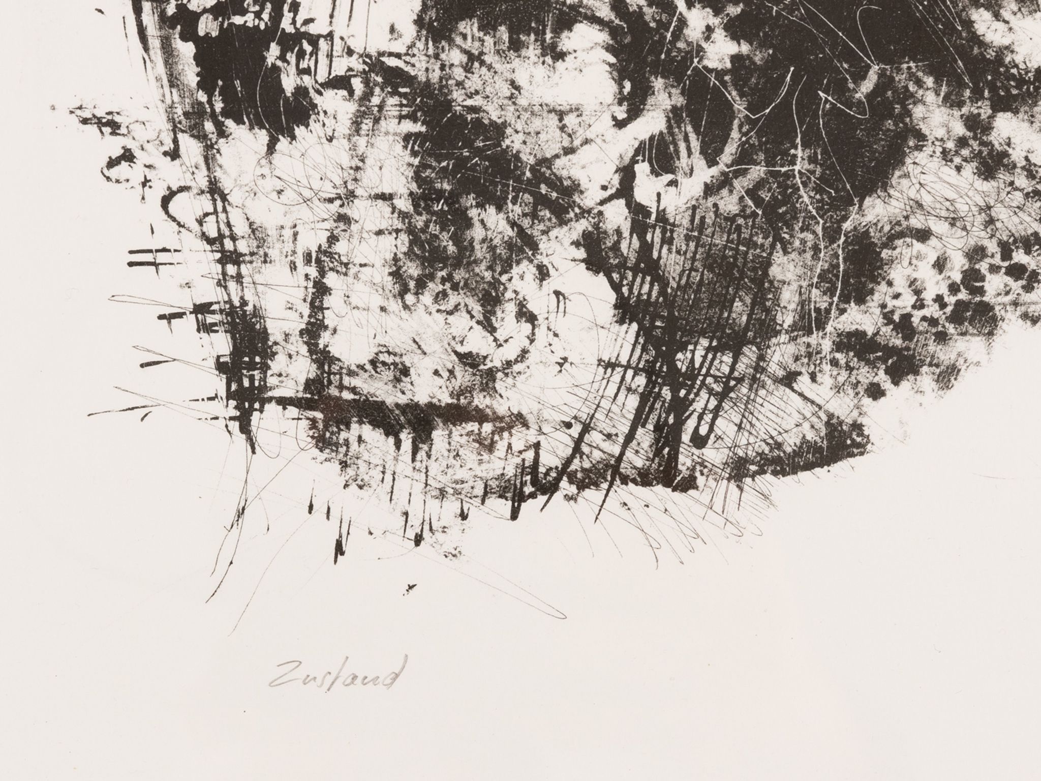Rose, B/W Woodcut, 41 x 51 cm