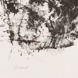 Rose, B/W Woodcut, 41 x 51 cm