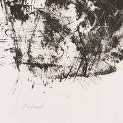 Rose, B/W Woodcut, 41 x 51 cm
