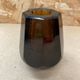 Antique daum nancy octagonal vase brown glass made in france 1930 vintage