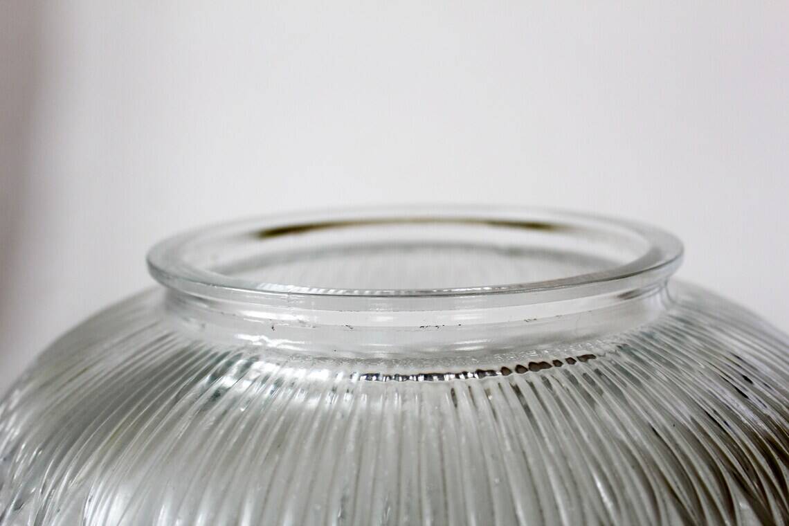 Grand globe de lampe vintage en verre transparent, globe de remplacement