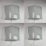 Set of 4 midcentury space age wavy wall lamp by Guzzini,model 5359