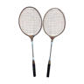 Pair old racket badminton odc wood sport vintage