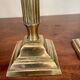 Payroll of brass column candle holders