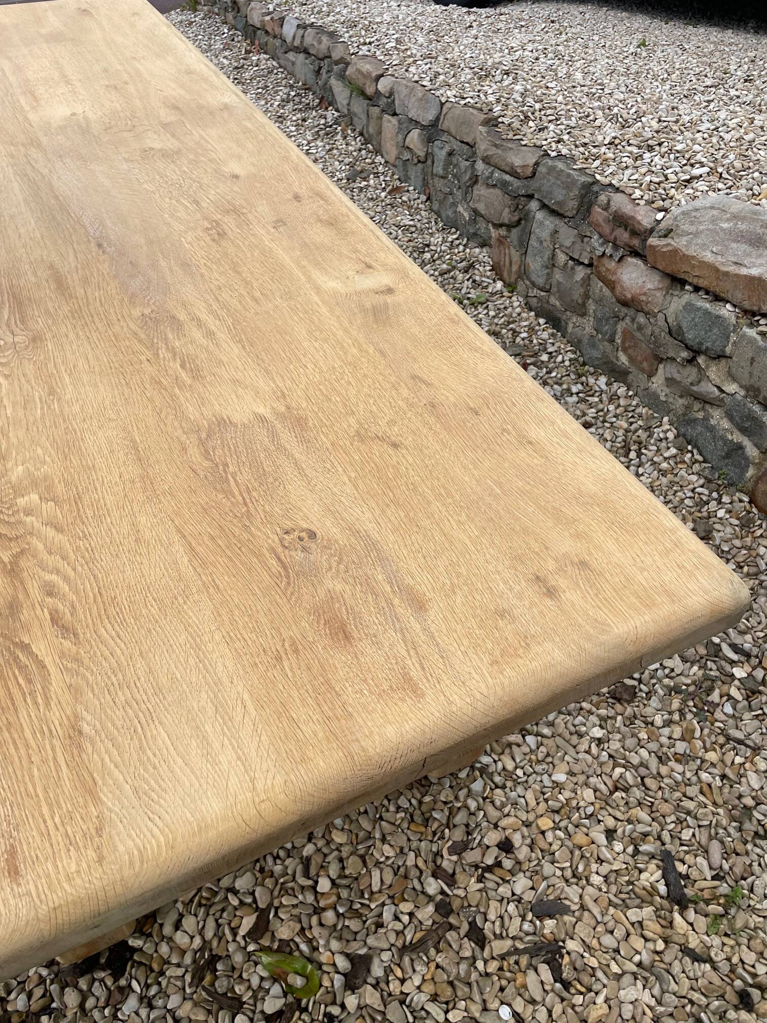 Solid oak farmhouse table
