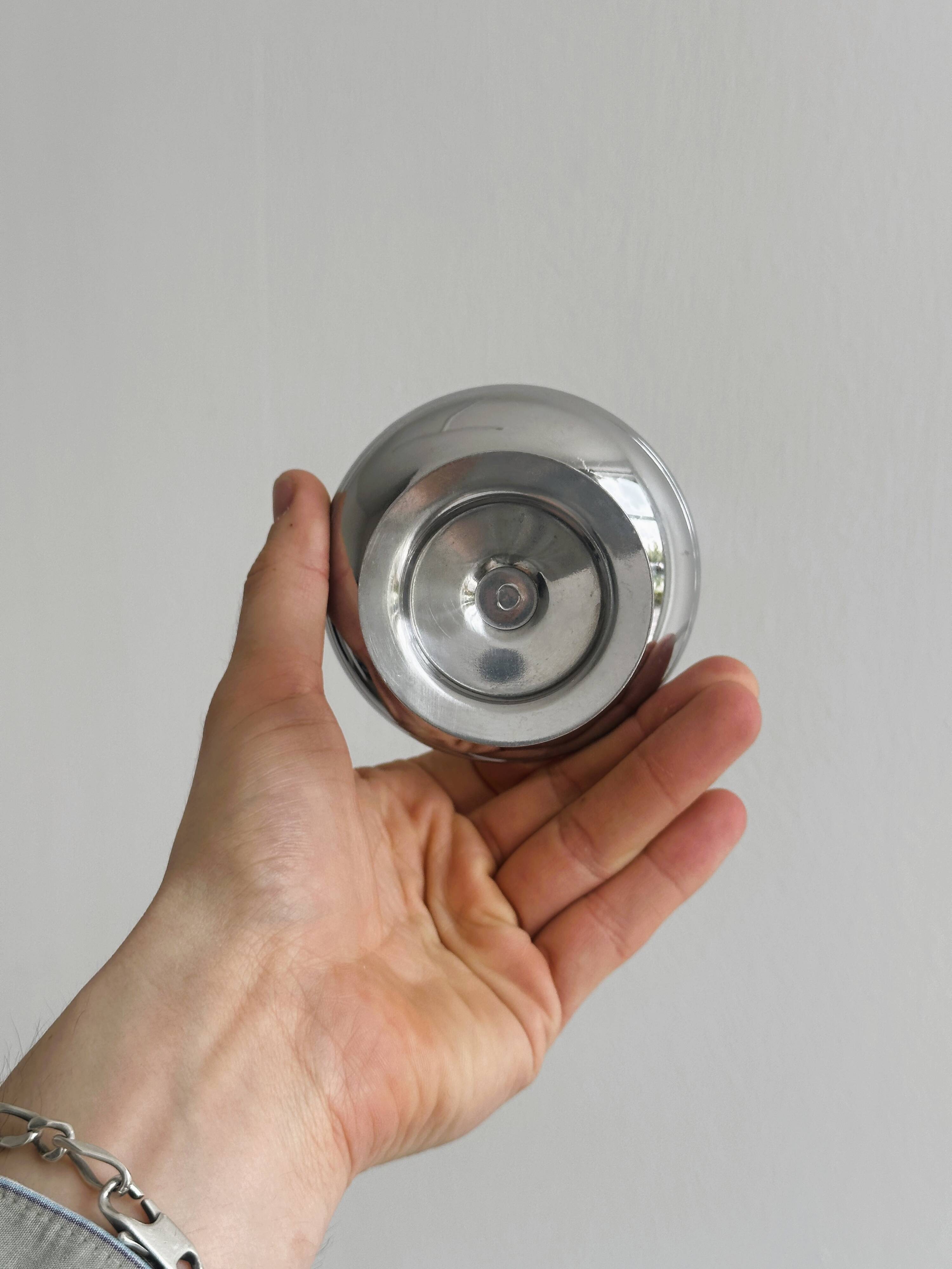 6 vintage stainless steel dessert bowls