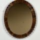 Mid-Century Danish Teak and Rosewood oval Mirror, 1960s