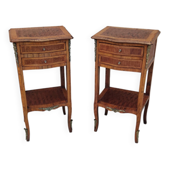 Pair of antique Louis XVI bedside tables