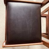 6 black chairs by Gunther Hoffstead for Uniflex - 1960's
