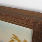 Peinture « The Road by the Pond », design scandinave, années 1970