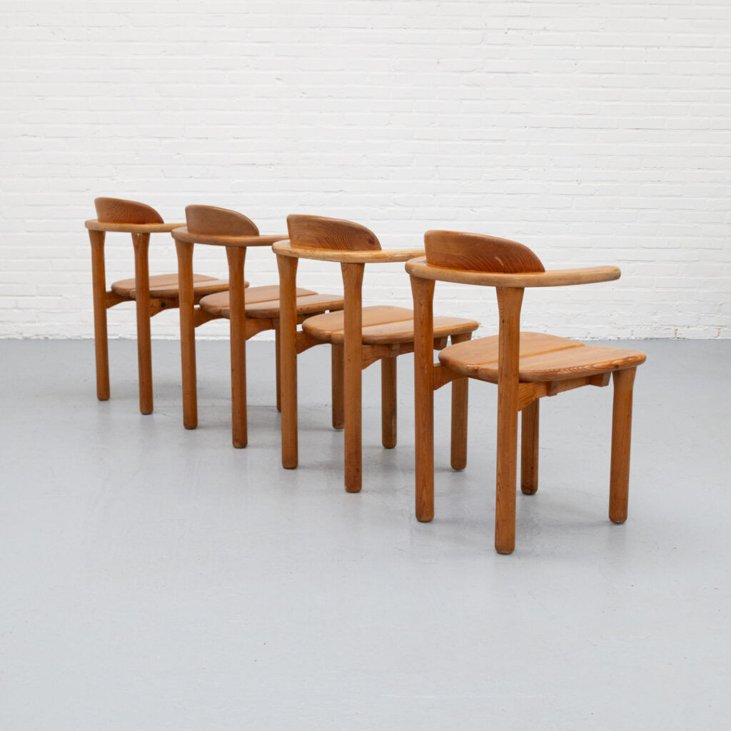 Set of 4 Alder Wood Opus Dining Chairs by Team 7 Austria