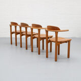 Set of 4 Alder Wood Opus Dining Chairs by Team 7 Austria
