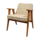 Vintage armchair brown granola oak wood design by Chierowski 366