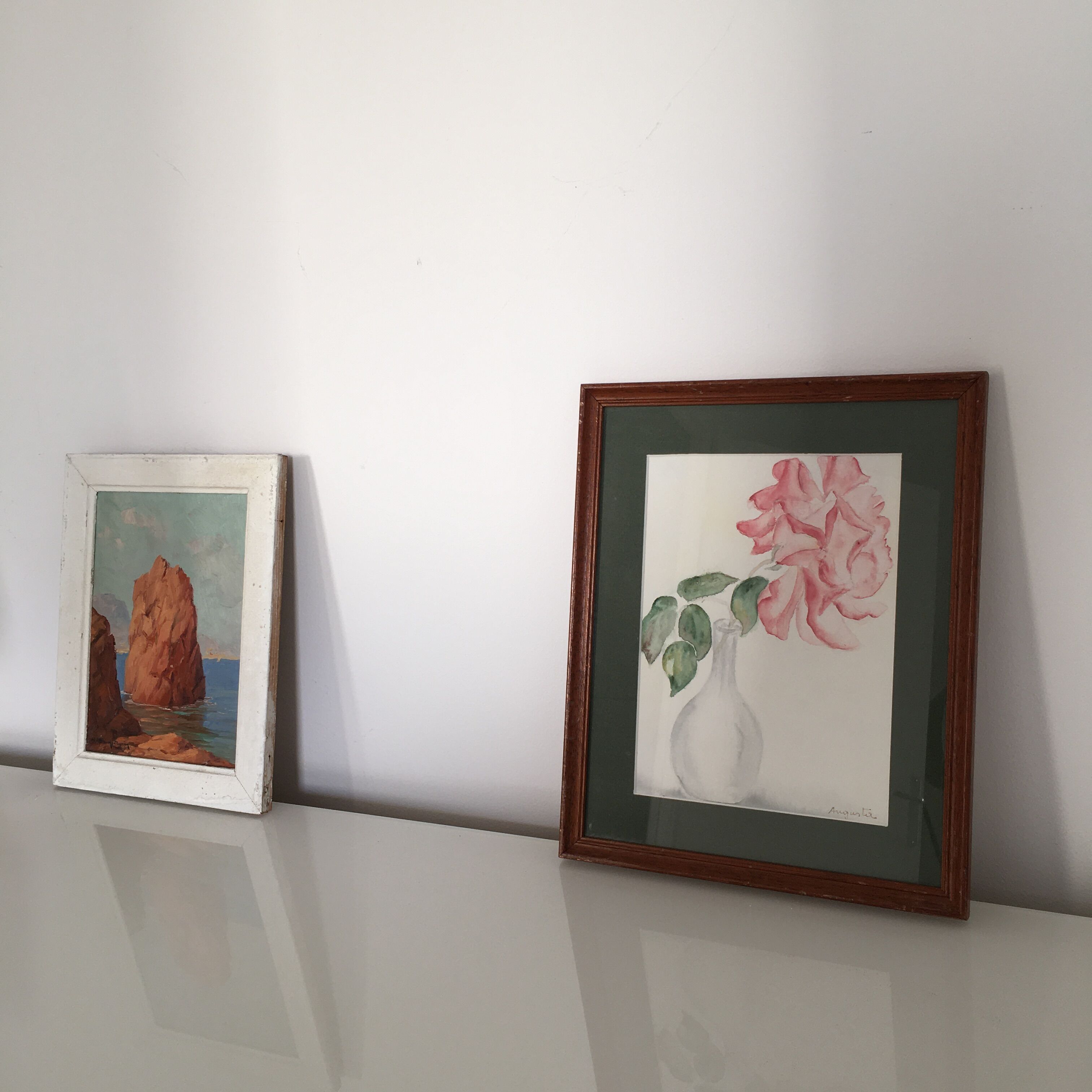 Watercolor rose and soliflore