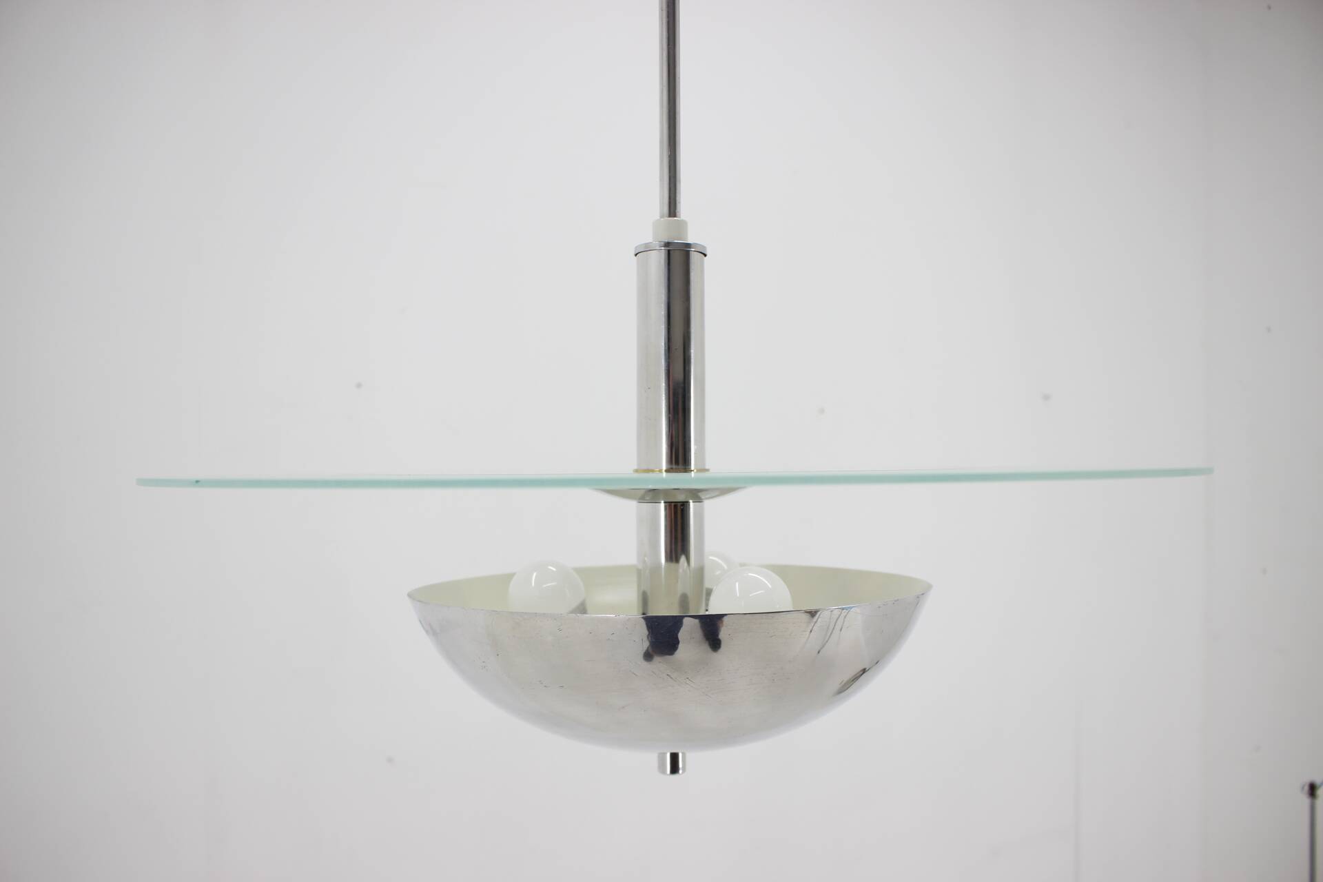 1930s Restored Art Deco Chandelier, Czechoslovakia