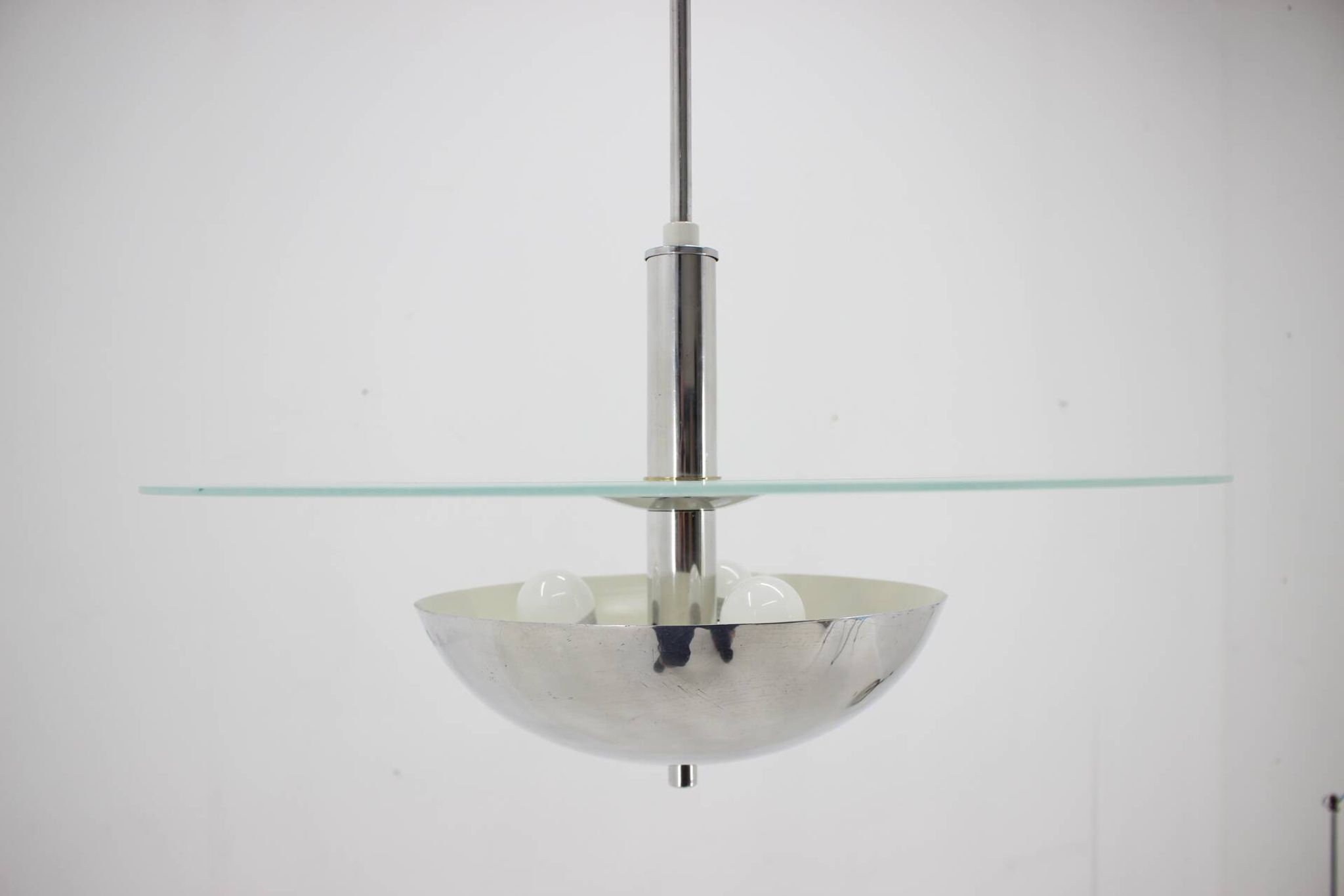 1930s Restored Art Deco Chandelier, Czechoslovakia