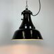 Industrial Black Enamel Bauhaus Pendant Lamp, 1930s