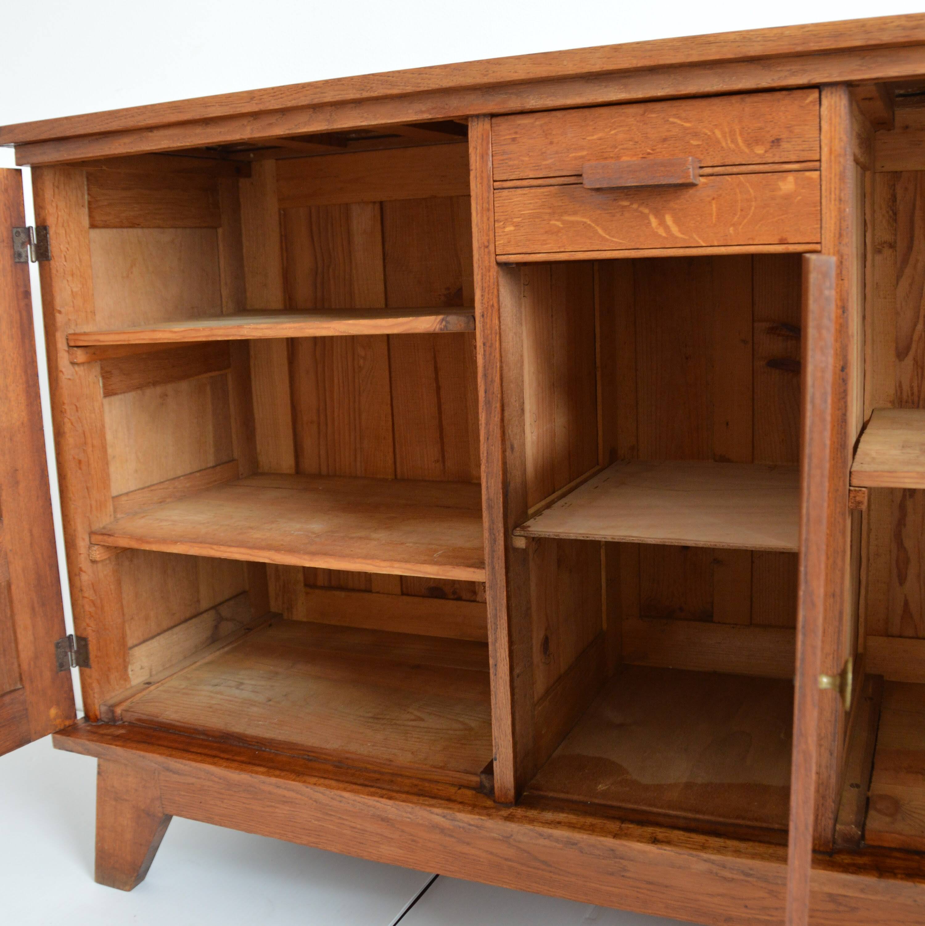 Rare René Gabriel oak sideboard from the 40s / 50s vintage