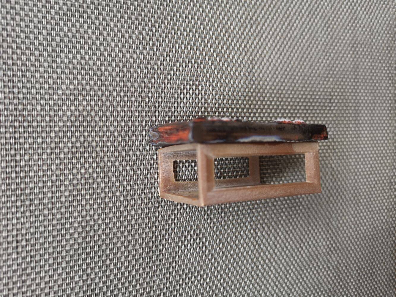 Dove pattern ceramic plate - matchbox - Mid 20th century